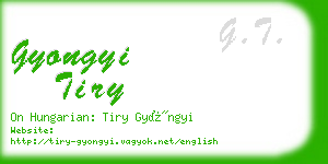 gyongyi tiry business card